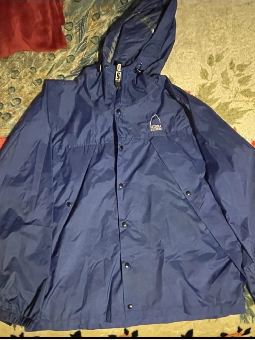 Sierra Designs Men's Hooded Navy Raincoat